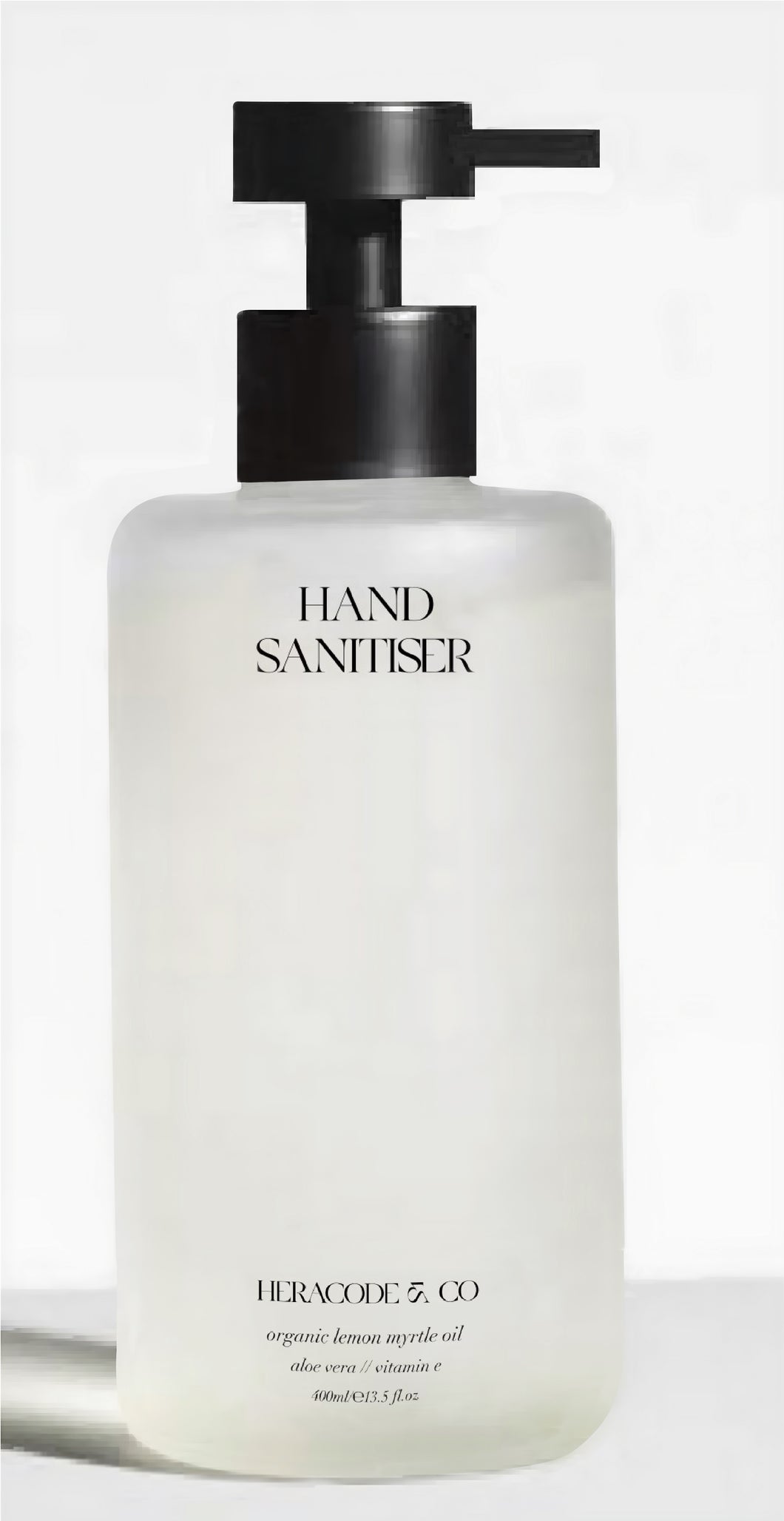 Organic Sanitiser - Frosted Glass Dispenser